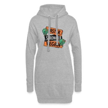 Plus rapide Vegan Vegans Vegan à base de plantes - Sweat-shirt à capuche long Femme - gris chiné - Devant