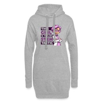 Dieses Mädchen fühlt sich Stemtastic MINT-Wissenschaftlerin - Hoodie-Kleid - Grau meliert - Vorne