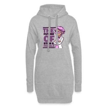 The Future Of STEM Is Female Empowering Women - Hoodie Dress - heather grey - Front