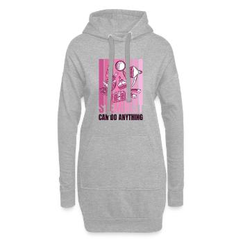 Steminist peut tout faire Scientifique STEM Steminist - Sweat-shirt à capuche long Femme - gris chiné - Devant