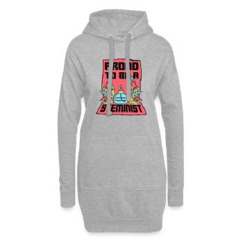 Stolz darauf, ein Steminist zu sein MINT-Wissenschaftler Steminist - Hoodie-Kleid - Grau meliert - Vorne