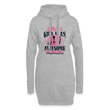 This Girl Is An Awesome Bartender Barmann Bardame - Hoodie-Kleid - Grau meliert - Vorne