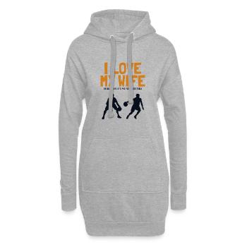 I love my Wife Basketball Basketballspieler - Hoodie-Kleid - Grau meliert - Vorne