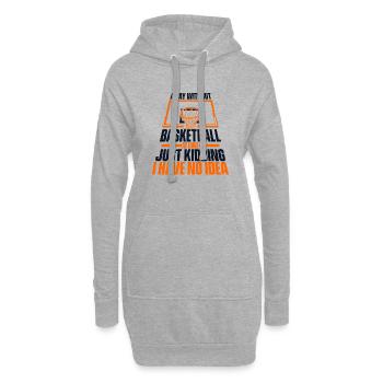 A Day Without Basketball Basketballspieler - Hoodie-Kleid - Grau meliert - Vorne