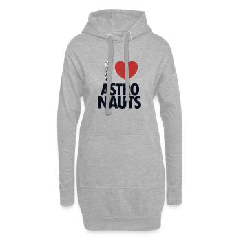 J’aime les astronautes Cosmonaute Vaisseau spatial Taikonaut - Sweat-shirt à capuche long Femme - gris chiné - Devant
