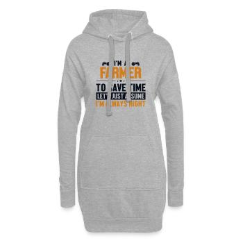 Agriculteur Supposons que j’ai raison Agriculture - Sweat-shirt à capuche long Femme - gris chiné - Devant