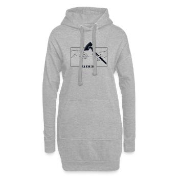 Michelangelo Création d’Adam Farming Bauer - Sweat-shirt à capuche long Femme - gris chiné - Devant