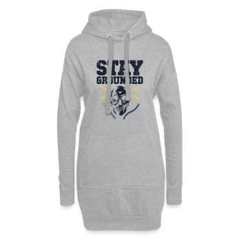 Stay Grounded Elektrotechniker Elektroniker - Hoodie-Kleid - Grau meliert - Vorne