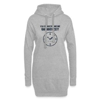 Meine Garagenzeit Mechatroniker Autoschrauber Kfz - Hoodie-Kleid - Grau meliert - Vorne