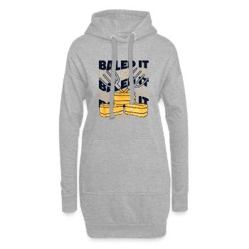 Baled It Landwirtschaft Biobauer Bauer - Hoodie-Kleid - Grau meliert - Vorne