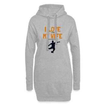 I love my Wife Soccer Fußballspieler Fußballprofi - Hoodie-Kleid - Grau meliert - Vorne