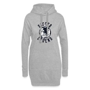 Soccer Legend Fußballspieler Fußballprofi - Hoodie-Kleid - Grau meliert - Vorne