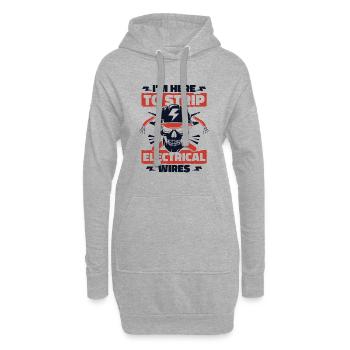 Je suis ici pour dénuder les fils électriques Ingénieur en électronique - Sweat-shirt à capuche long Femme - gris chiné - Devant