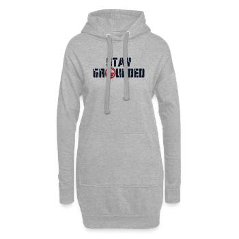 Stay Grounded Elektroinstallateur Elektroniker - Hoodie-Kleid - Grau meliert - Vorne