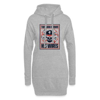 This Man Knows His Wires Electronics Technician - Hoodie Dress - heather grey - Front