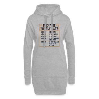 Mécanicien Tarif horaire Mécatronique Maître Automobile - Sweat-shirt à capuche long Femme - gris chiné - Devant
