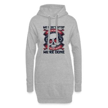Mécanicien Arrêtez-vous quand nous avons terminé Mécatronique Technicien Automobile - Sweat-shirt à capuche long Femme - gris chiné - Devant