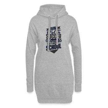 Living To Play Soccer Forced To Go To School - Hoodie-Kleid - Grau meliert - Vorne
