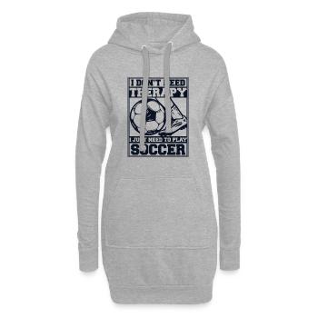 I Just Need To Play Soccer Fußballgott - Hoodie-Kleid - Grau meliert - Vorne
