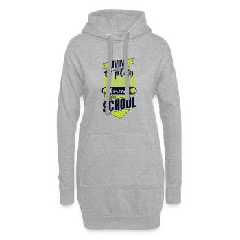 Vivre pour jouer au tennis forcé d’aller à l’école - Sweat-shirt à capuche long Femme - gris chiné - Devant