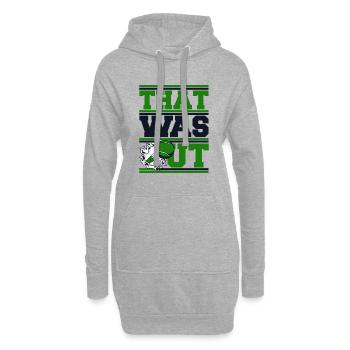 That Was Out Tennistrainer Tennisspieler - Hoodie-Kleid - Grau meliert - Vorne