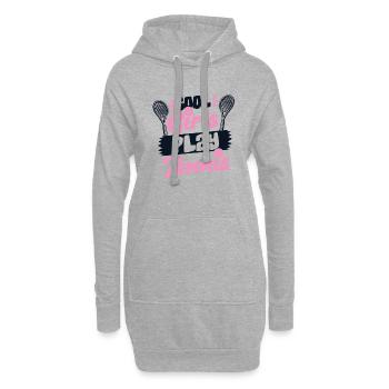 Des filles cool jouent au tennis Joueur de tennis - Sweat-shirt à capuche long Femme - gris chiné - Devant