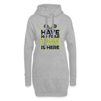 Have No Fear Tennis Player Is Here Tennistrainer - Hoodie-Kleid - Grau meliert - Vorne
