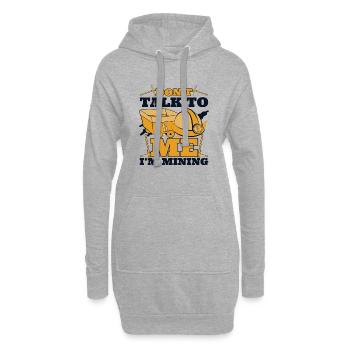 Don't Talk To Me I'm Mining Kryptowährung - Hoodie-Kleid - Grau meliert - Vorne
