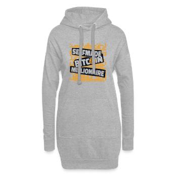 Selfmade Bitcoin Millionaire Blockchain Crypto - Hoodie-Kleid - Grau meliert - Vorne