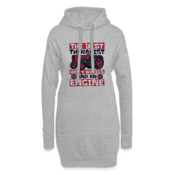 Le meilleur thérapeute a 4 roues Bauer Biobauer - Sweat-shirt à capuche long Femme - gris chiné - Devant
