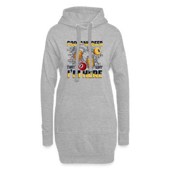 Pool And Beer That's Why I'm Here Billiards - Hoodie-Kleid - Grau meliert - Vorne
