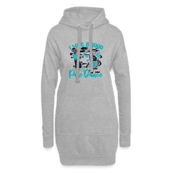 I Love A Good Pole Dance Hochseeangler - Hoodie-Kleid - Grau meliert - Vorne