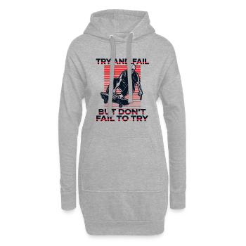 Try And Fail But Don't Fail To Try Skatepark - Hoodie Dress - heather grey - Front