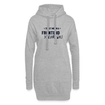 Faites-moi confiance, je suis développeur frontend développeur - Sweat-shirt à capuche long Femme - gris chiné - Devant