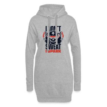 I Don't Sweat I Spark Electrician - Hoodie Dress - heather grey - Front