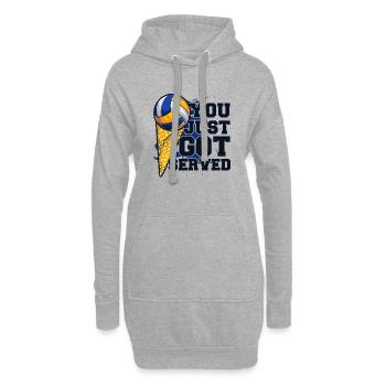 Vous venez d’être servi Joueur de volley-ball Volley-ball - Sweat-shirt à capuche long Femme - gris chiné - Devant
