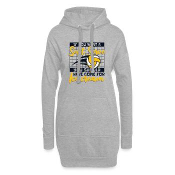 If You Want A Soft Serve Get Ice Cream Volleyball - Hoodie-Kleid - Grau meliert - Vorne
