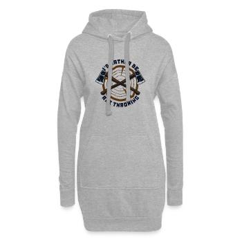 Je préférerais lancer une hache. Jeu de lancer de hache - Sweat-shirt à capuche long Femme - gris chiné - Devant