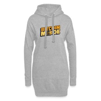 Bitcoin Mode On Blockchain Crypto Kryptowährung - Hoodie-Kleid - Grau meliert - Vorne