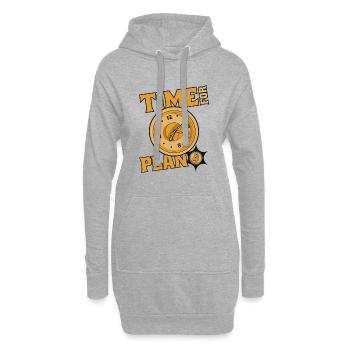 Time For Plan Bitcoin Kryptowährung Blockchain - Hoodie-Kleid - Grau meliert - Vorne