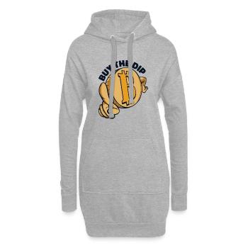 Buy The Dip Crypto Kryptowährung Blockchain - Hoodie-Kleid - Grau meliert - Vorne