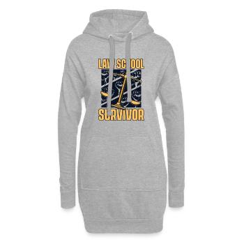Survivant de la faculté de droit Procureur général Juridique - Sweat-shirt à capuche long Femme - gris chiné - Devant
