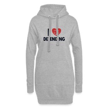 J’aime défendre le procureur général Conseiller juridique - Sweat-shirt à capuche long Femme - gris chiné - Devant