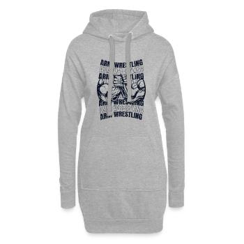Bras de fer Techniques de lutte à mains nues Bras - Sweat-shirt à capuche long Femme - gris chiné - Devant