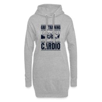 Training Is My Cardio Exercise Techniques - Hoodie-Kleid - Grau meliert - Vorne