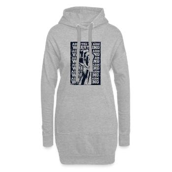 Accro aux techniques de bras de fer Bras d’exercice - Sweat-shirt à capuche long Femme - gris chiné - Devant