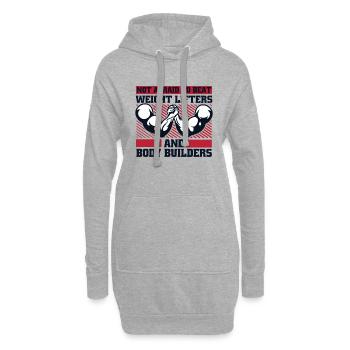 Not Afraid To Beat Weight Lifters Exercise Arm - Hoodie-Kleid - Grau meliert - Vorne
