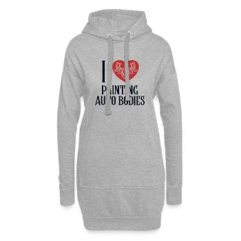 J’aime Peindre Carrosseries Automobile Spray Automobile - Sweat-shirt à capuche long Femme - gris chiné - Devant