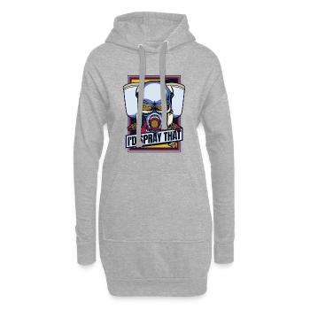 Je pulvérisais ce véhicule voiture pulvériser voiture automobile - Sweat-shirt à capuche long Femme - gris chiné - Devant