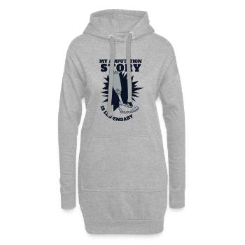 Meine Amputationsgeschichte ist legendäres Benutzerbein - Hoodie-Kleid - Grau meliert - Vorne